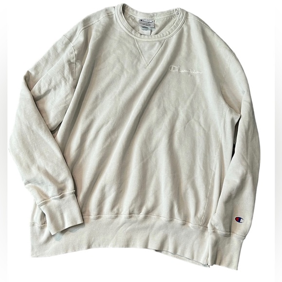 Champion Other - Champion Men’s Cream Reverse Weave Crew Neck Size Large